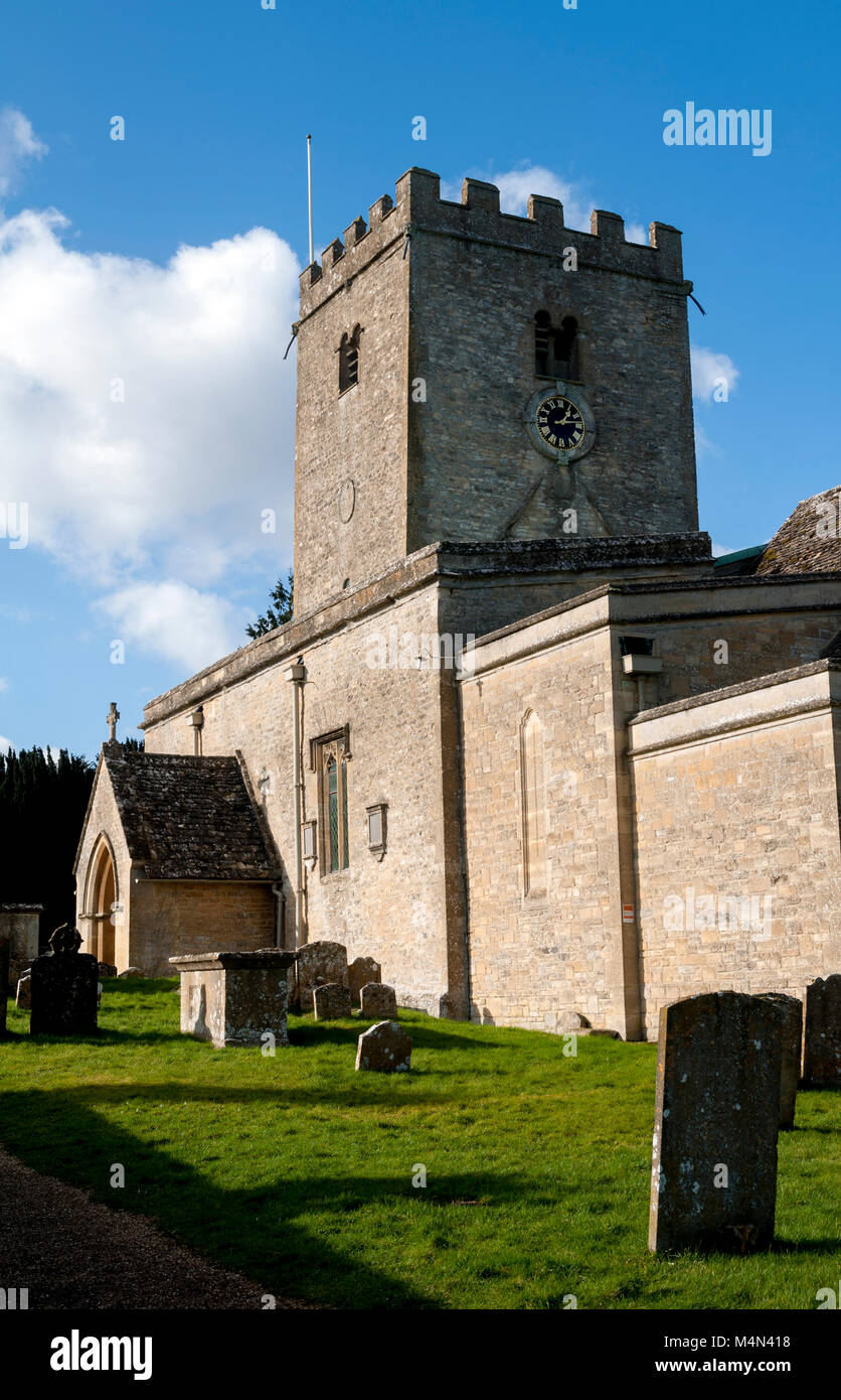 St. Mary`s Church, North Leigh, Oxfordshire, England, UK Stock Photo